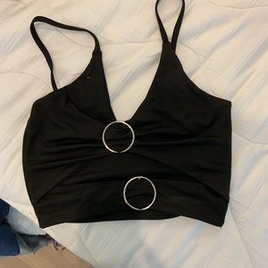 Black crop top